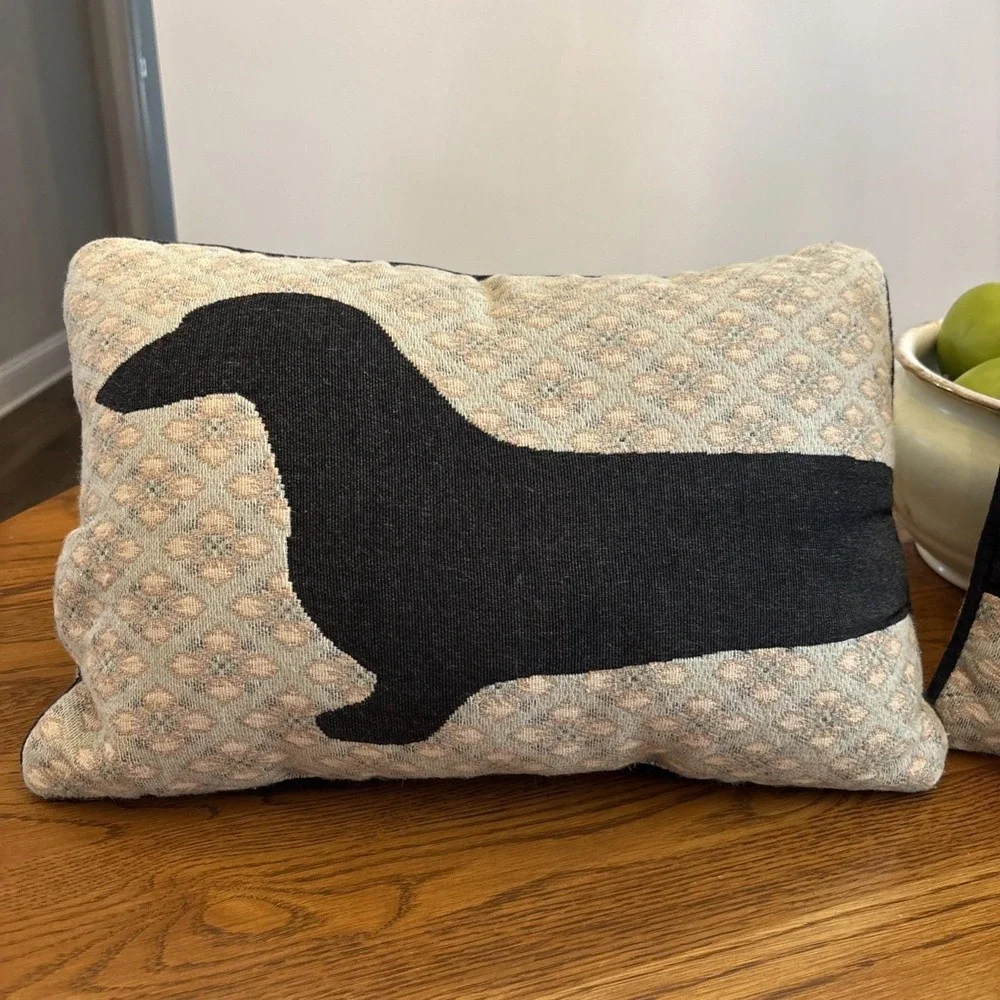 Dog Pillows 2 Dachshund Decorative Pillows Fun Weiner Dogs